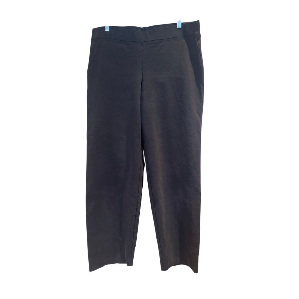 Eileen Fisher Flat Front Dress Pants Size Large Black
